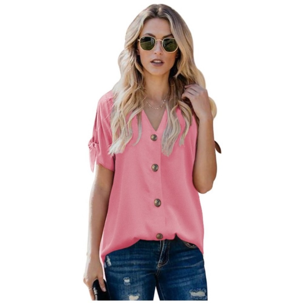 Pink Chiffon Blouse